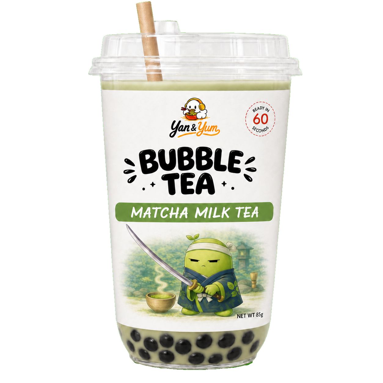 Matcha bubble tea cup